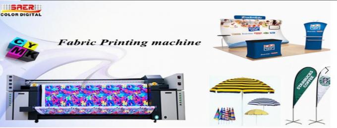CMYK Baskı Kafalı Tekstil Kumaş Süblimasyon Baskı Makinesi Bayrak Baskı Makinesi 0