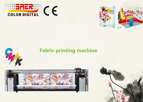 Tekstil İçin Geniş Format Çift CMYK Bayrak Baskı Makinesi Yüksek Çözünürlük
