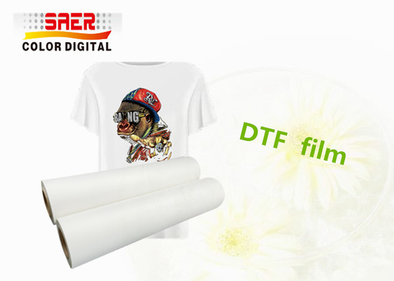 Tekstiller için 60cm Genişlik PET DTF Transfer Film Rulodan Ruloya