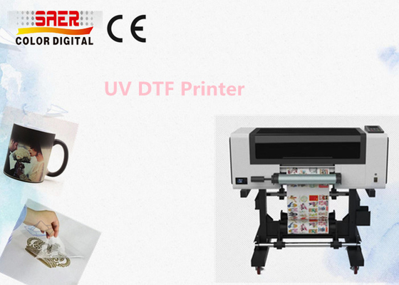 3 başlı UV DTF yazıcısı A3 boyutlu küçük UV kristal çıkartma baskı makinesi