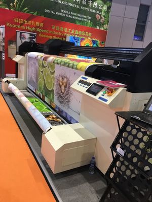 600 - 1800 Dpi Tekstil Baskı Makinesi, Çift Cmyk Endüstriyel Kumaş Yazıcısı
