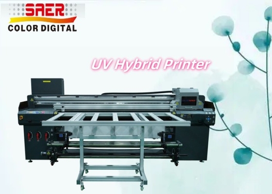 Farklı malzemeler için düz yataklı ve yuvarlak UV hibrit yazıcı Kt karton, PVC, yumuşak film, deri hibrit UV yazıcısı