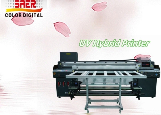 Büyük formatlı UV yazıcı makinesi üreticisi Led UV hibrit yazıcı sert ve esnek malzeme için düz baskı cihazı