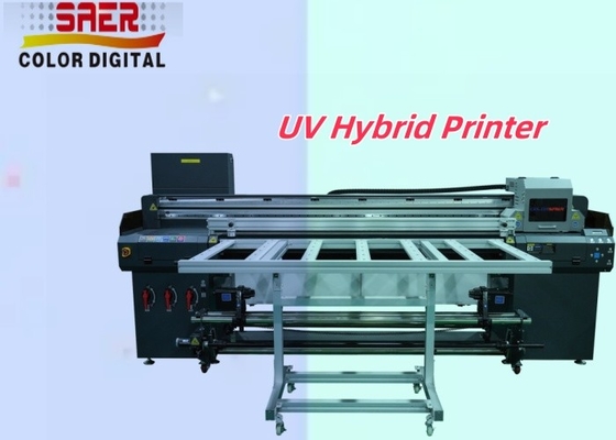 UV hibrit ruloya rulo ve düz yataklı UV yazıcı fabrikası Doğrudan Büyük UV hibrit yazıcı