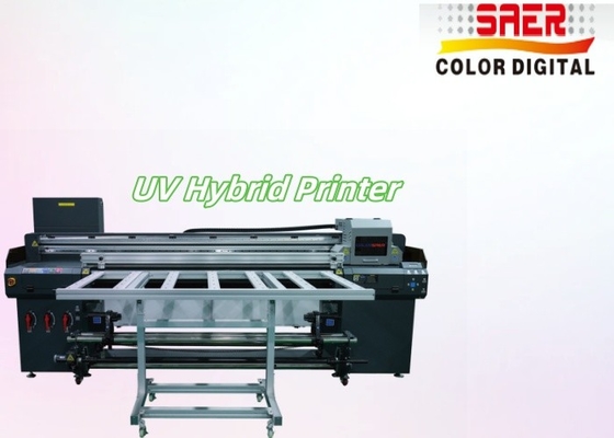 Garanti 1 Yıl Flatbed and Roll to Roll UV hybrid printer for Poster Banner Sticker Ceiling Film