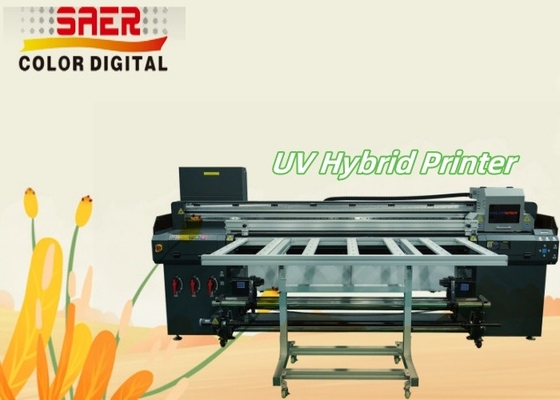 Dijital fabrika fiyatı UV hibrit yazıcı flatbed & roll to roll UV yazıcı