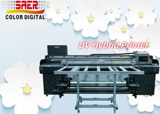 Dijital Otomatik UV Yazıcı Ruloya Rulo ve Düz Yataklı Hibrit UV Baskı Makinesi