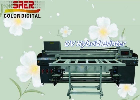 Flatbed And Roll To Roll UV Hybrid All In One Printer Çok renkli UV baskı makinesi