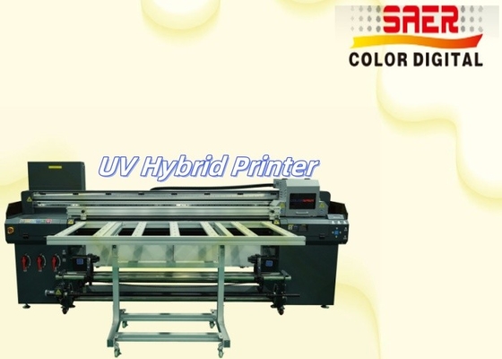 SAER Şanghay Tedarikçisi Flatbed And Roll To Roll UV Hibrit Yazıcı CMYKW Lak