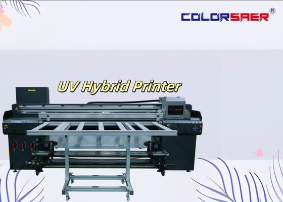 Otomatik Dijital 6 Feet Roll to Roll ve Flatbed UV Hibrit Mürekkep Jeti Yazıcısı
