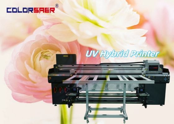 6ft Yeni Teknoloji UV Plotter Roll to Roll & Flatbed UV Hibrit Yazıcı Renk + Beyaz + Renk + Lak