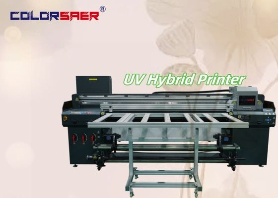 UV Hibrit Yazıcı Renkli SAER Flatbed Roll to Roll I3200 Farklı malzemeler için Yeni UV Plotter