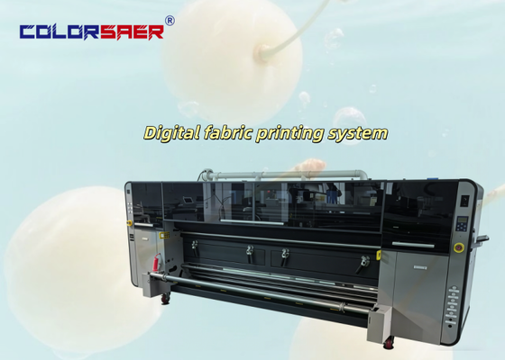 Industrial KJ48-QL Printhead Dye Sublimation Inkjet Fabric Plotter Roll To Roll Textile Printing System