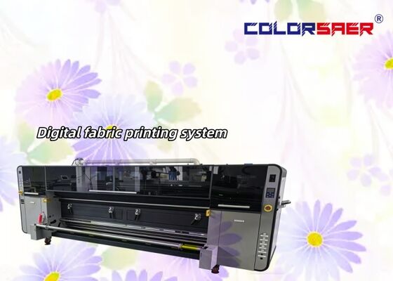 SAER I3200 Baskı Kafası CMYK 4 Renk & CMYKGRBK 8 Renk 3.2m Polyester ve Pamuklu Malzemeler için Tekstil Baskı Makinesi
