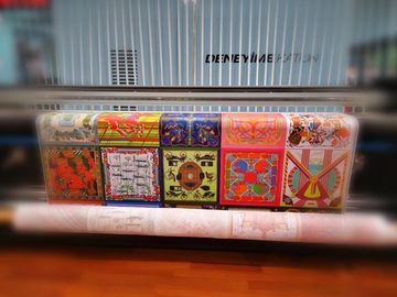Çift CMYK Renkli Kumaş Çizici Sürekli Mürekkep Besleme 45 Sqm / Saat Baskı Hızı