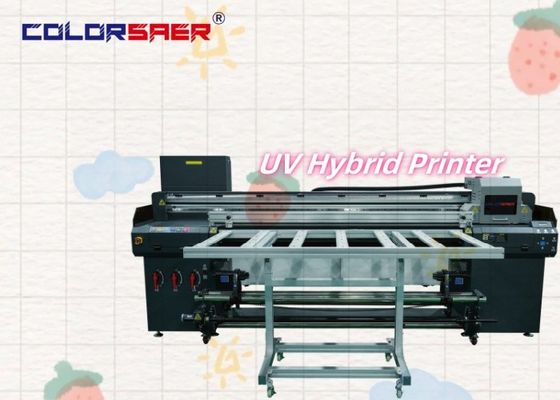 Factory Price 6FT UV Flatbed And Roll To Roll Hybrid Printer With Conveyor Belt For Continuous Industrial Production