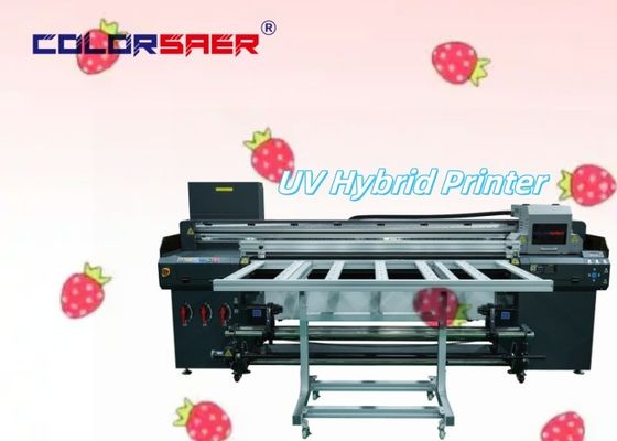 Factory Price 6FT UV Flatbed And Roll To Roll Hybrid Printer With Conveyor Belt For Continuous Industrial Production