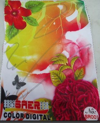 Perde Yapımı İçin Beyaz Polyester Saten Dijital Baskı Kumaş