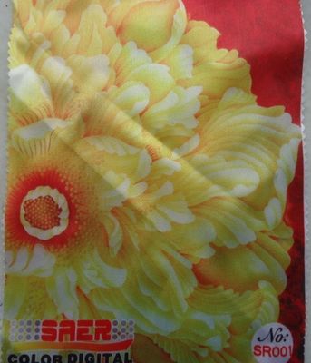 Ev Dekorasyonunda Beyaz Saten Polyester Dijital Baskı Kumaş