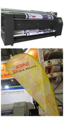 Polyester Kumaş Renkli Dijital Baskı Makineleri CMYK 2.3m Genişlik