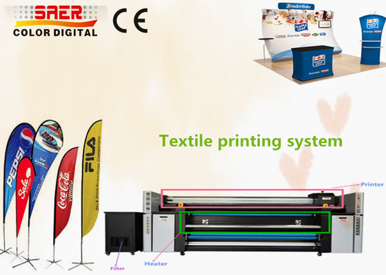 110V / 220V Bayrak Baskı Makinesi Kumaş Polyester Tekstil Yazıcı