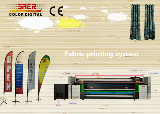 SAER CSR2200 Bayrak Afiş Polyester Kumaş Yazıcı / Doğrudan Tekstil Yazıcı