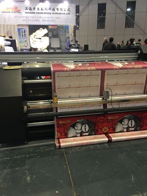 Tekstil Bayrakları İçin Çift CMYK Sürekli Mürekkep Besleme Boya Süblimasyon Baskı Makinesi