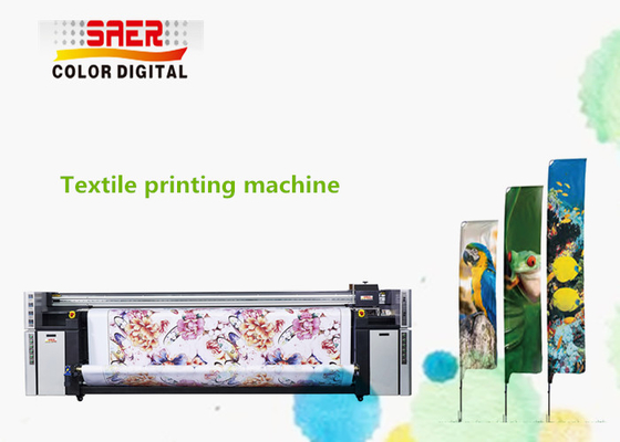 Dijital Tekstil Baskı Makinesi Bayrak Banner Polyester Kumaş Mürekkep Akışlı Boyayı Sublimasyon Yazıcısı