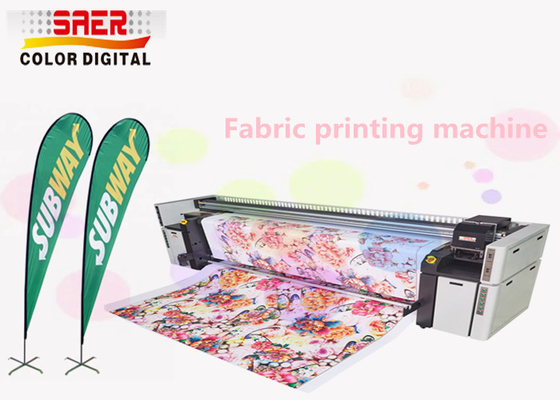 Dijital Tekstil Baskı Makinesi Bayrak Banner Polyester Kumaş Mürekkep Akışlı Boyayı Sublimasyon Yazıcısı