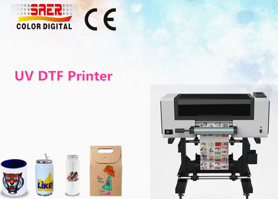 3 başlı UV DTF yazıcısı A3 boyutlu küçük UV kristal çıkartma baskı makinesi