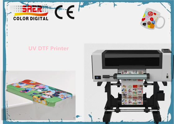 Laminatörlü 30cm UV DTF yazıcısı 2 in 1 Roll To Roll UV DTF Kristal Logo Yazıcısı
