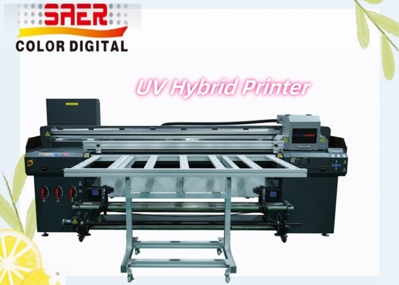 UV Hibrit Yazıcı Yüksek çözünürlüklü düz yataklı ve yuvarlak yuvarlak baskı makinesi