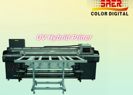 Otomatik UV Hibrit Flatbed Yazıcısı Flatbed And Roll To Roll
