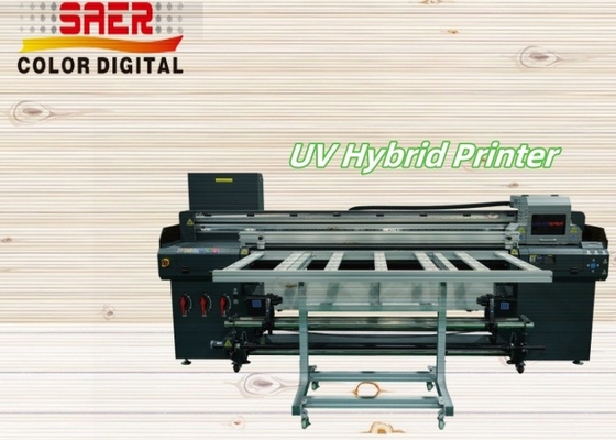 Profesyonel Hibrit UV Yazıcıları Ruloya Rulo & Düz Yataklı UV Yazıcı