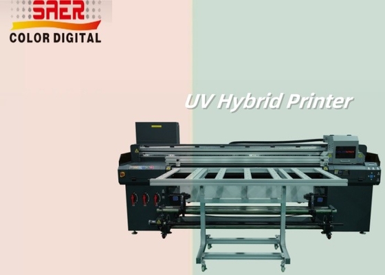 Profesyonel Hibrit UV Yazıcıları Ruloya Rulo & Düz Yataklı UV Yazıcı