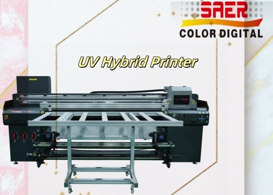 SAER Banner Kağıt UV Hibrit Ruloya Rulo ve Düz baskı makinesi