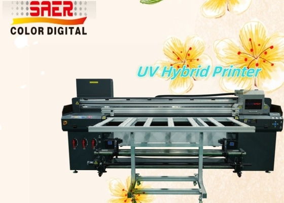 Hibrit düz yataklı UV yazıcısı Rulo-Rulo Çizimcisi Yüksek Verimlilikli Üretim Tesisleri Reklamcılık Şirketleri