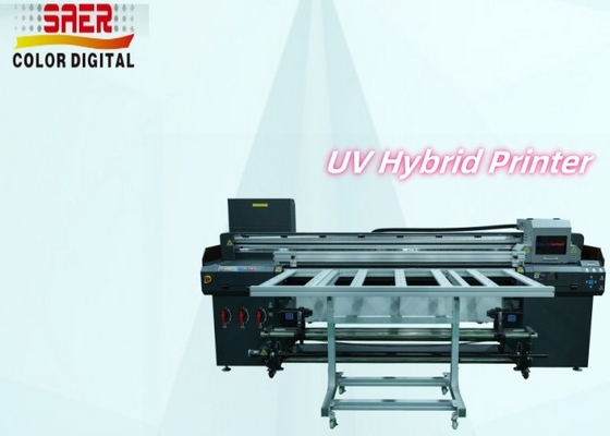 Garanti 1 Yıl Flatbed and Roll to Roll UV hybrid printer for Poster Banner Sticker Ceiling Film