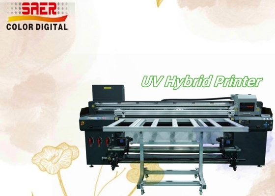 Büyük Formatlı Hibrit UV Roll To Roll & Flatbed Yazıcı Çok Fonksiyonel Mürekkep Jeti Yazıcısı
