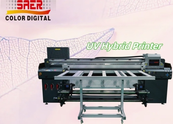 Büyük Formatlı Hibrit UV Roll To Roll & Flatbed Yazıcı Çok Fonksiyonel Mürekkep Jeti Yazıcısı