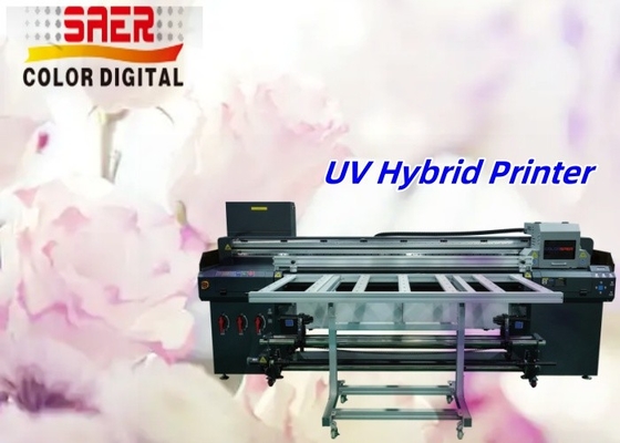 Dijital fabrika fiyatı UV hibrit yazıcı flatbed & roll to roll UV yazıcı