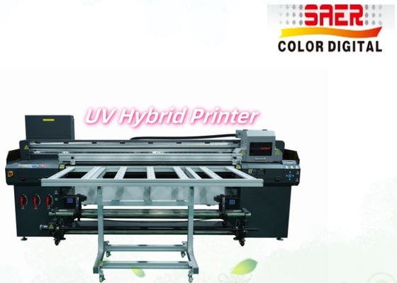 1.8m UV Hibrit Yazıcı Geniş Format Flatbed ve Roll to Roll UV Yazıcı Şangay Fabrikası