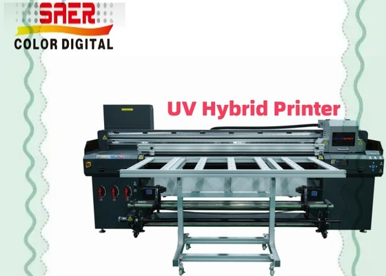 1.8m UV Hibrit Yazıcı Geniş Format Flatbed ve Roll to Roll UV Yazıcı Şangay Fabrikası