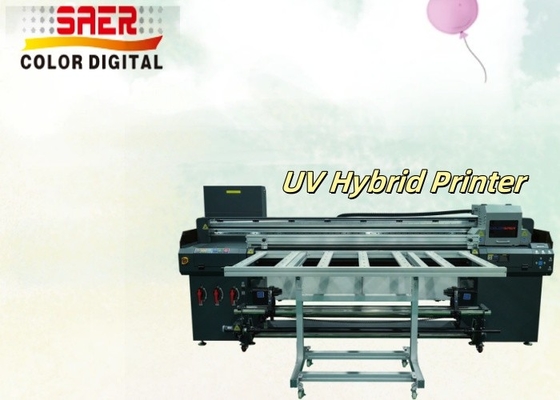 1.8M UV Hibrit Yazıcı Cam / Duvar Kağıdı / Seramik UV Baskı Makinesi için