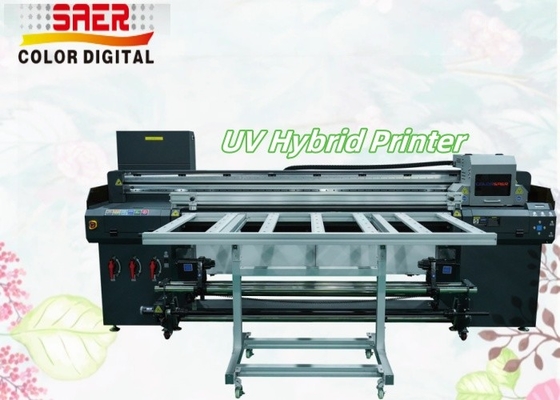 SAER UV Plotter Yüksek çözünürlüklü baskı başlığı geniş formatlı ruloya rulo ve düz yataklı UV hibrit baskı makinesi