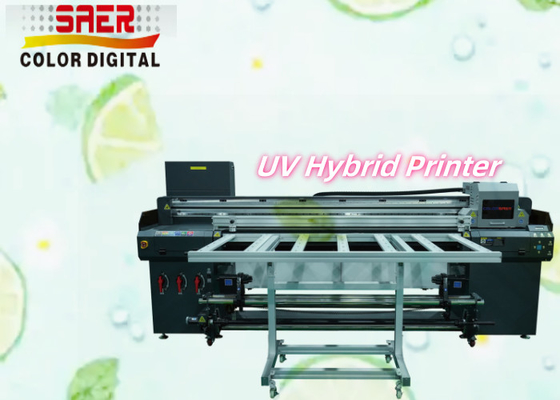 Otomatik Dijital UV Hibrit Mürekkep Çekicisi Yeni Durum Ruloya Rulo ve Flatbed UV hibrit yazıcı