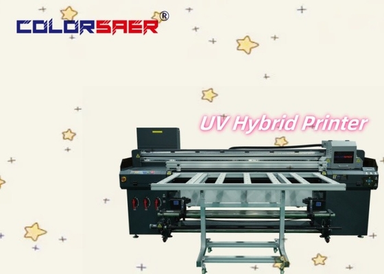 Otomatik Dijital UV Hibrit Mürekkep Çekicisi Yeni Durum Ruloya Rulo ve Flatbed UV hibrit yazıcı