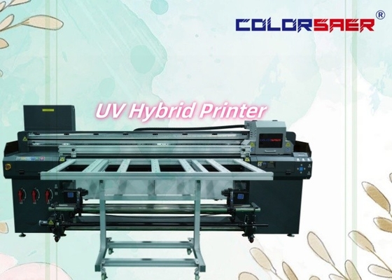Dijital Baskı Plotter UV Hibrit PVC Banner Deri Geniş Büyük Formattaki Mürekkep Jeti Yazıcı UV Laçlama Makinesi