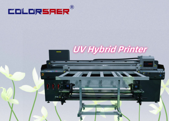 Dijital Baskı Plotter UV Hibrit PVC Banner Deri Geniş Büyük Formattaki Mürekkep Jeti Yazıcı UV Laçlama Makinesi