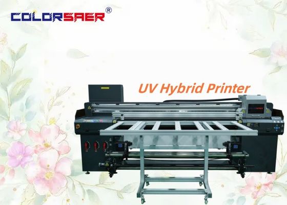 Yüksek çözünürlüklü düz yataklı ve yuvarlama yuvarlama UV hibrit plotteri ile 6 fit dijital UV baskı makinesi